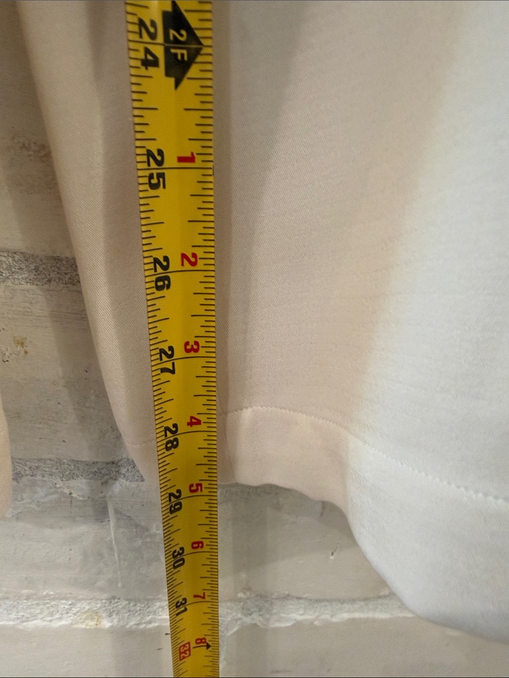 Eileen Fisher Cream Wide-Leg Trousers (B4) - Picture 5 of 6